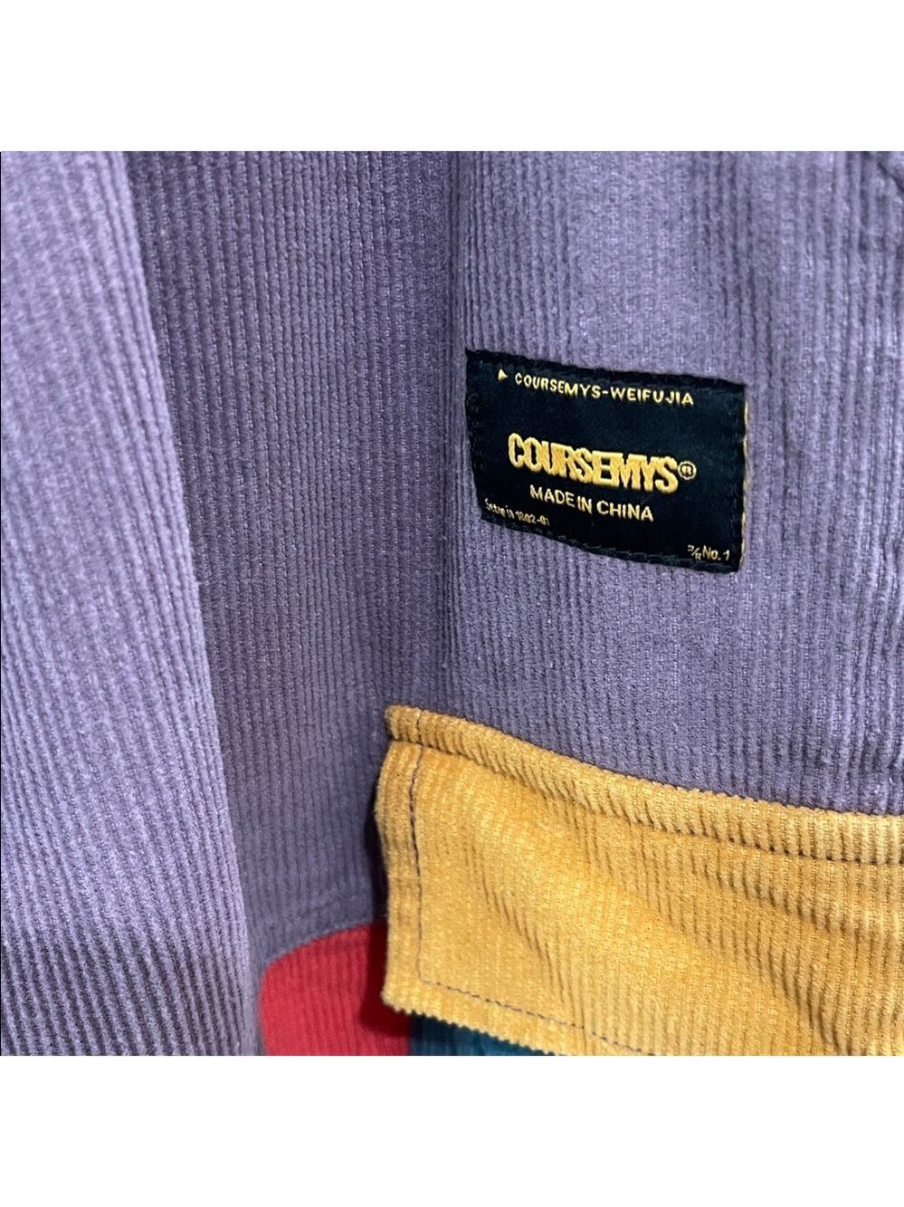 Coursemys Aelfric Eden Back To The 90’s Patchwork Corduroy Cargo Pants SZ S - Picture 4 of 6